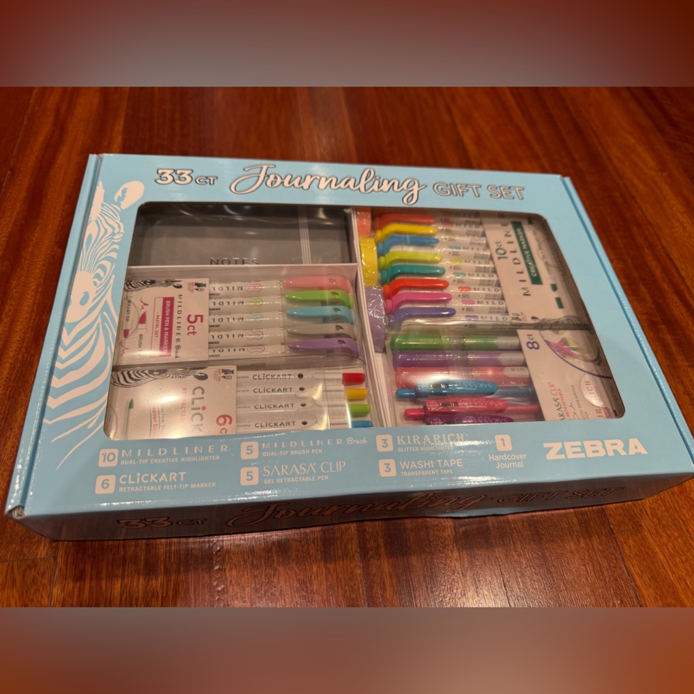 Zebra Journaling Gift Set with Multicolor Pens
